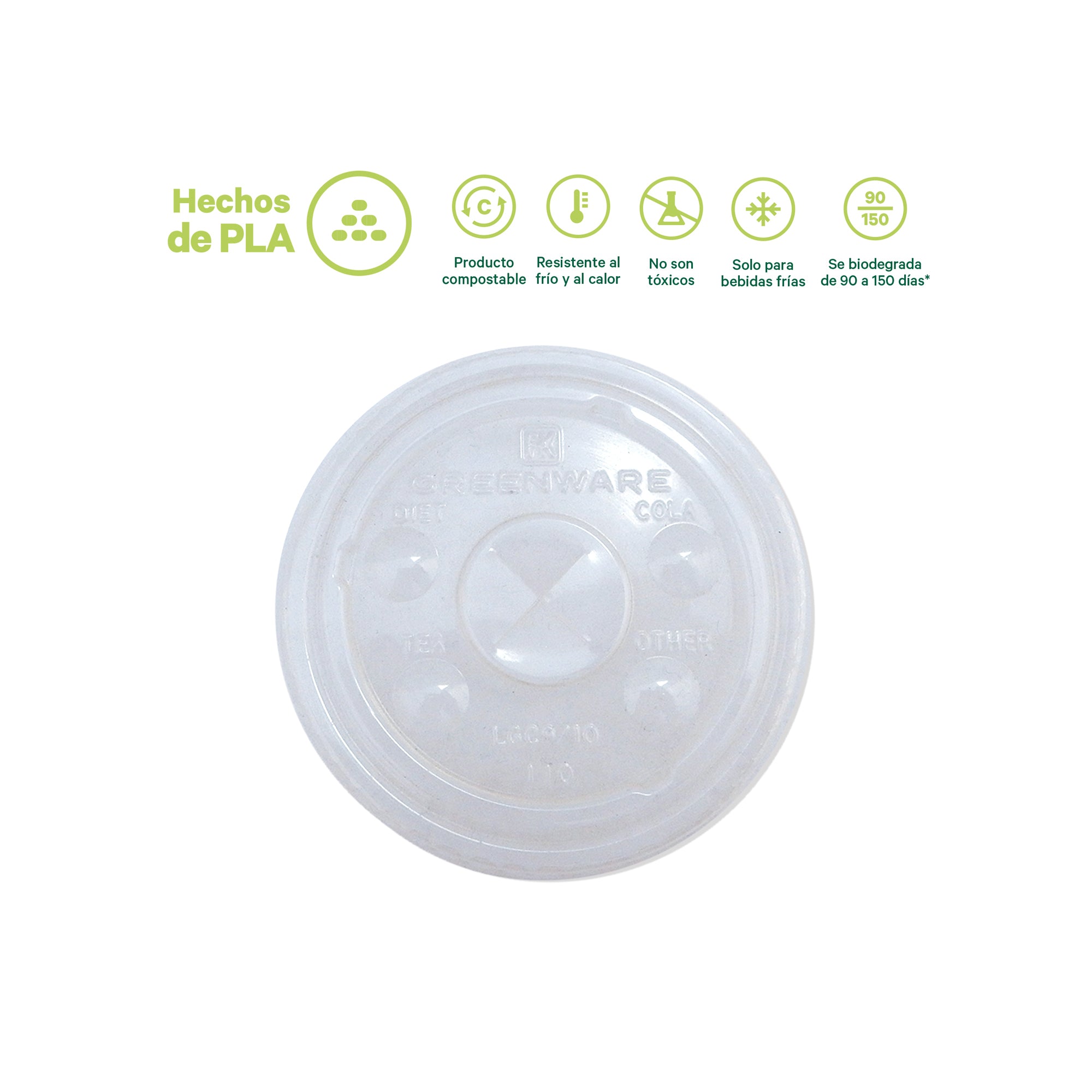 Flat lid for glass clear - Wecare