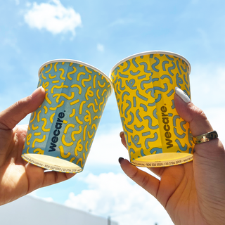 12 oz Disposable and Biodegradable Thermal Cup - We Care