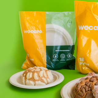 Plato Pastelero Retail  | Bagazo Trigo | 6 " / 15.2 cm | Compostable y biodegradable