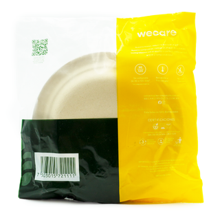 Plato Pastelero Retail  | Bagazo Trigo | 6 " / 15.2 cm | Compostable y biodegradable
