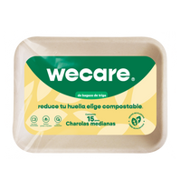 Biodegradable and Compostable Small Tray 15x15 cm