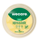 9" Disposable and Biodegradable Plate with 3 Div. - We Care