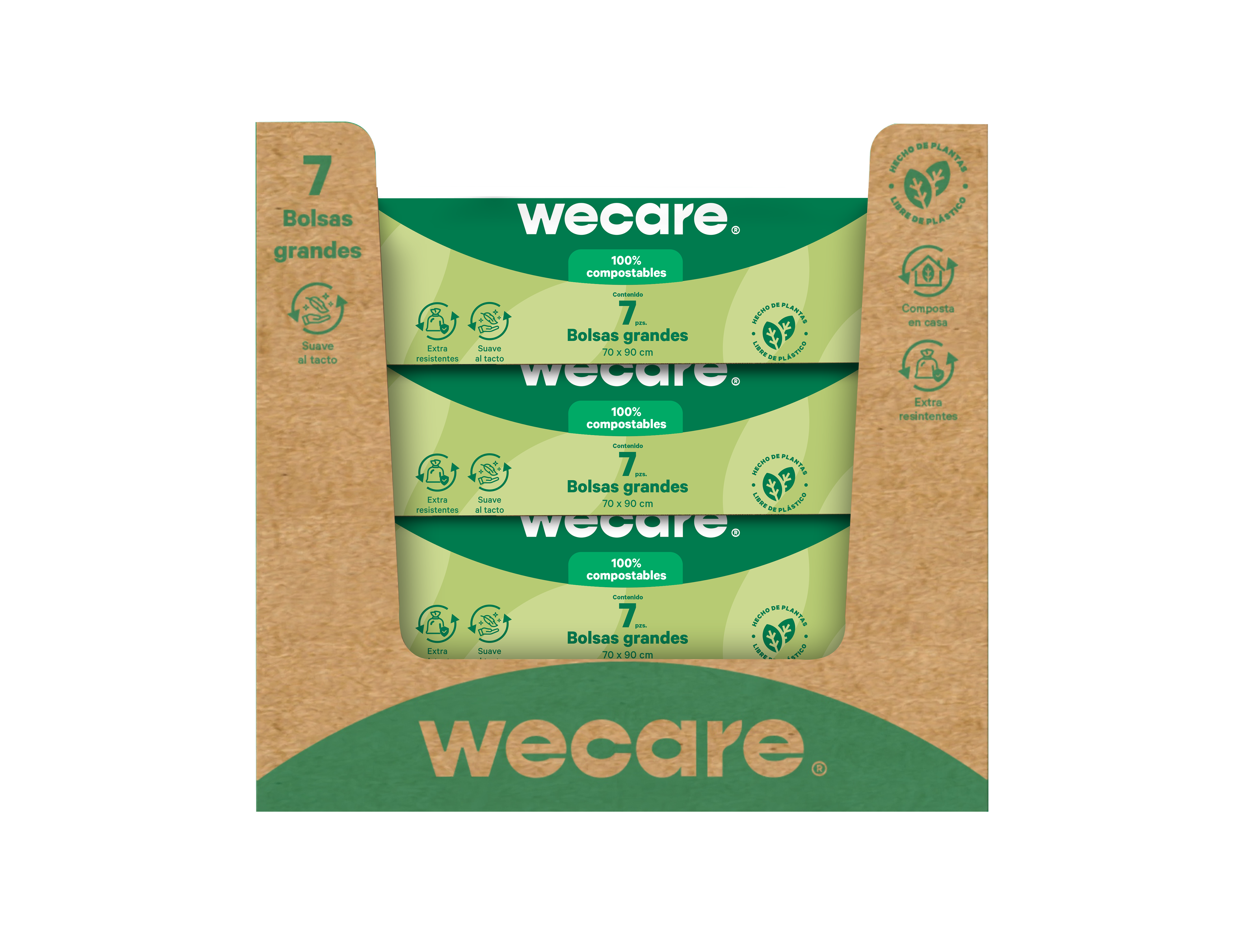 Disposable and Biodegradable Garbage Bag 70x90 cm - We Care