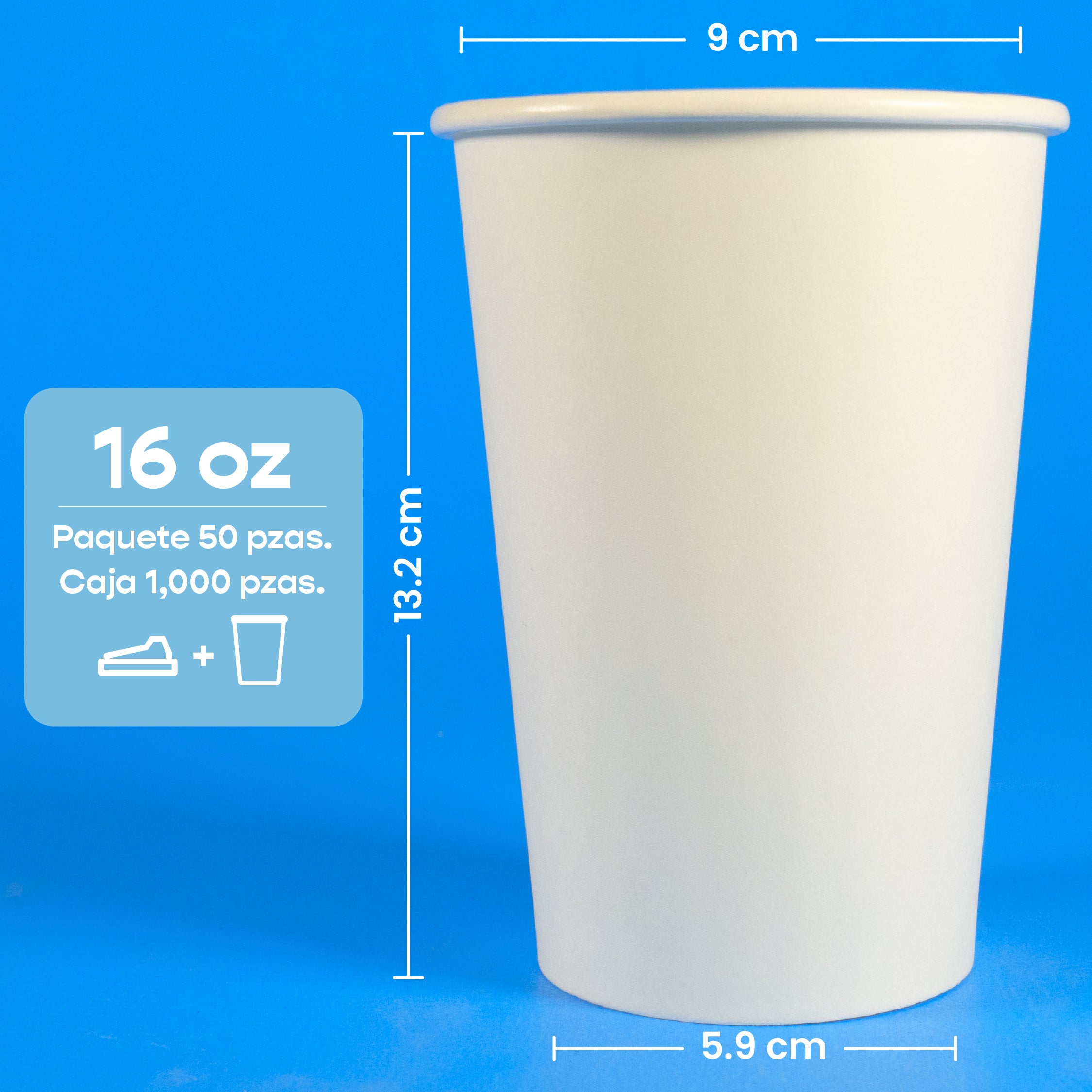 16 oz Disposable and Biodegradable Thermal Cup - We Care