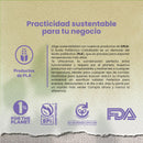 Tapa Contenedor Térmico | Ácido  Poliláctico Cristalizado CPLA | 8 oz | Compostable y biodegradable