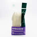 Set de cubiertos 6" Retail | Cuchara - Tenedor - Cuchillo | Ácido Poliláctico Cristalizado CPLA | Compostable y biodegradable