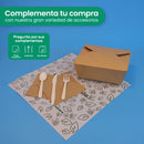 Caja Papel Delivery | Papel PLA | chica 26 oz | Compostable y biodegradable