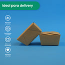 Caja Papel Delivery | Papel PLA | chica 26 oz | Compostable y biodegradable