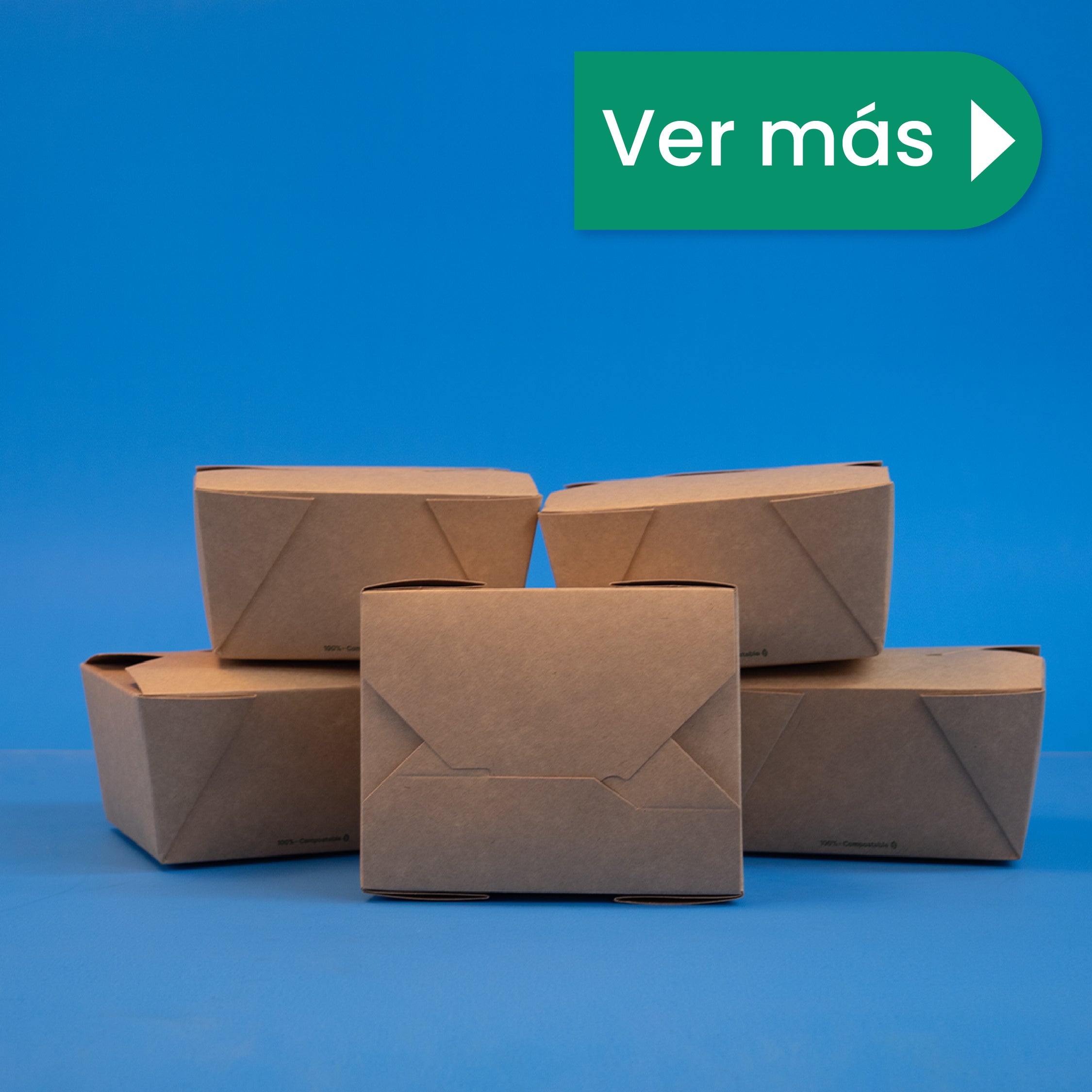 Caja Papel Delivery | Papel PLA | chica 26 oz | Compostable y biodegradable