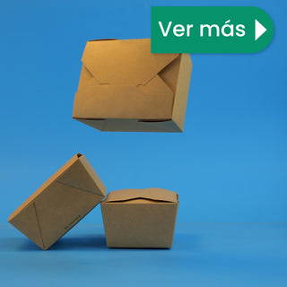 Caja Papel Delivery | Papel PLA | Grande 66 oz | Compostable y biodegradable