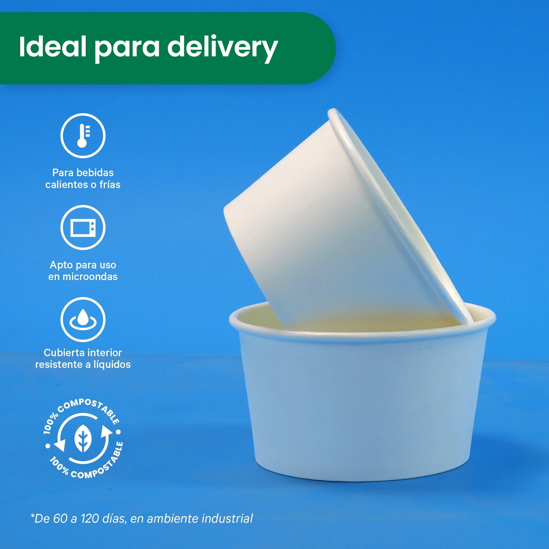 Contenedor Térmico Biodegradable De 12 oz We Care We Care