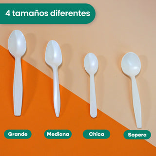 Cuchara | Fecula Maíz | Biodegradable | Variedad De Tamaños