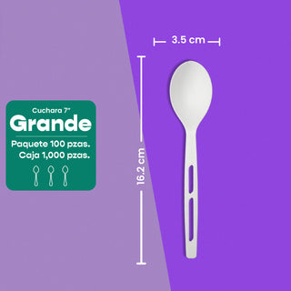 Cuchara | Ácido Poliláctico Cristalizado CPLA | Compostable y biodegradable