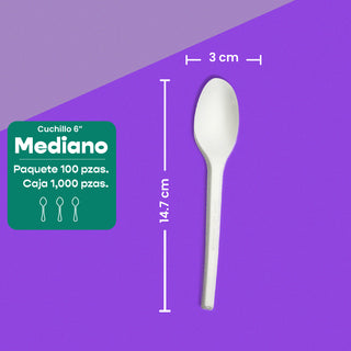 Cuchara | Ácido Poliláctico Cristalizado CPLA | Compostable y biodegradable