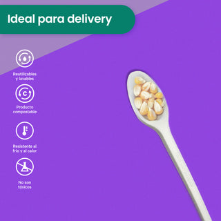 Cuchara | Ácido Poliláctico Cristalizado CPLA | Compostable y biodegradable