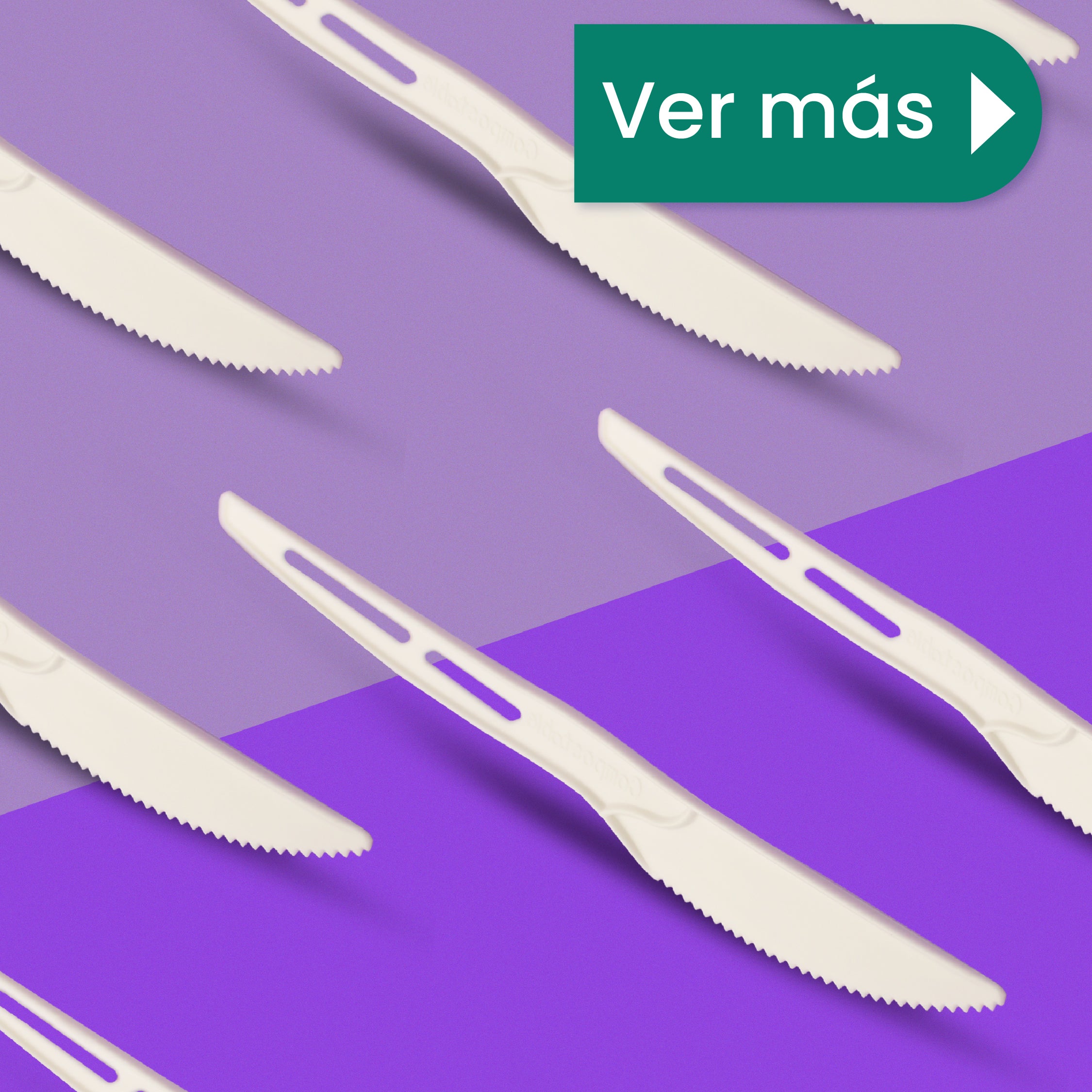 Cuchillo | Ácido Poliláctico Cristalizado CPLA | Compostable y biodegradable