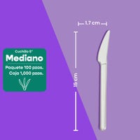 Cuchillo | Ácido Poliláctico Cristalizado CPLA | Compostable y biodegradable