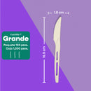 Cuchillo | Ácido Poliláctico Cristalizado CPLA | Compostable y biodegradable