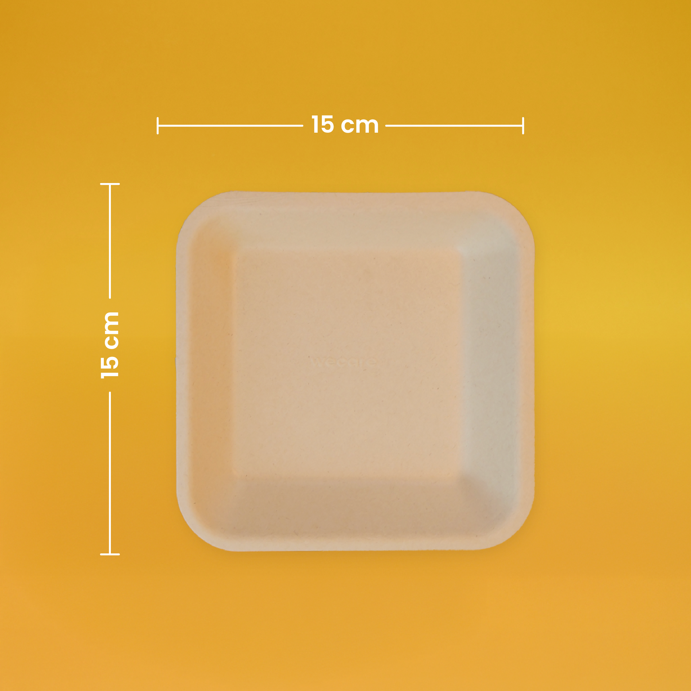 Biodegradable and Compostable Small Tray 15x15 cm