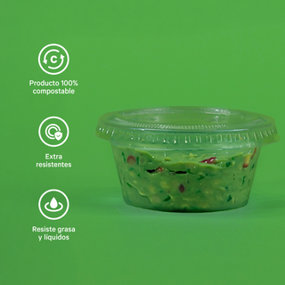 2 oz Clear Biodegradable Soufflé - We Care