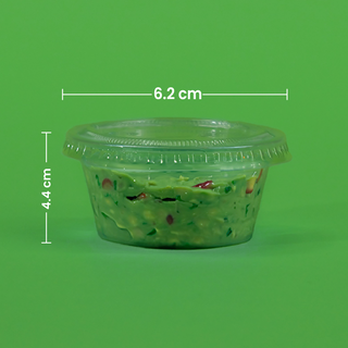 2 oz Clear Biodegradable Soufflé - We Care