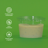 Souffle Clear | Ácido  Poliláctico PLA | 4 oz  / 118 ml | Compostable y biodegradable