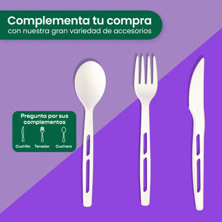 Tenedor | Ácido Poliláctico Cristalizado CPLA | Compostable y biodegradable
