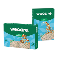 100 Ecological Kraft Bags With Adhesive Closure - We Care
