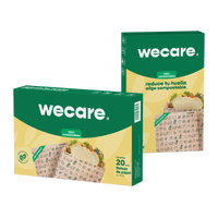 100 Ecological Kraft Bags With Adhesive Closure - We Care