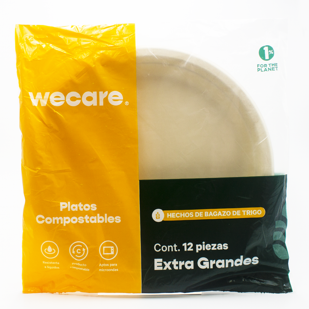 Plato Desechable y Biodegradable De 9con 3 Div. - We Care - We Care ...