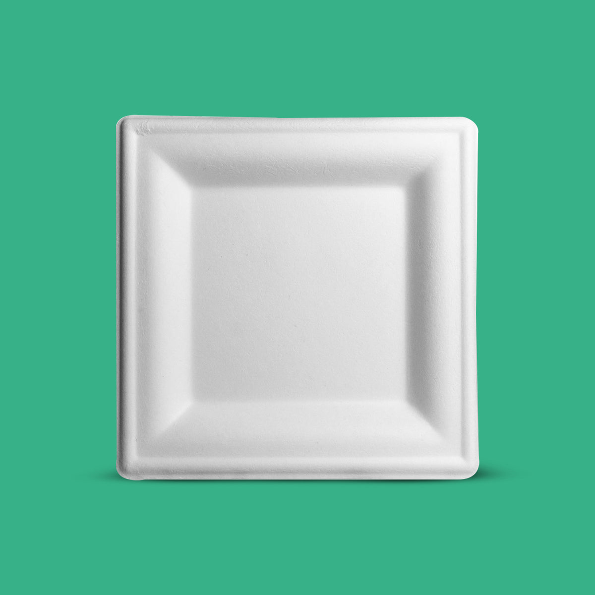 6" Biodegradable Disposable Square Plate - We Care
