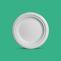 6" Biodegradable Disposable Pastry Plate - We Care
