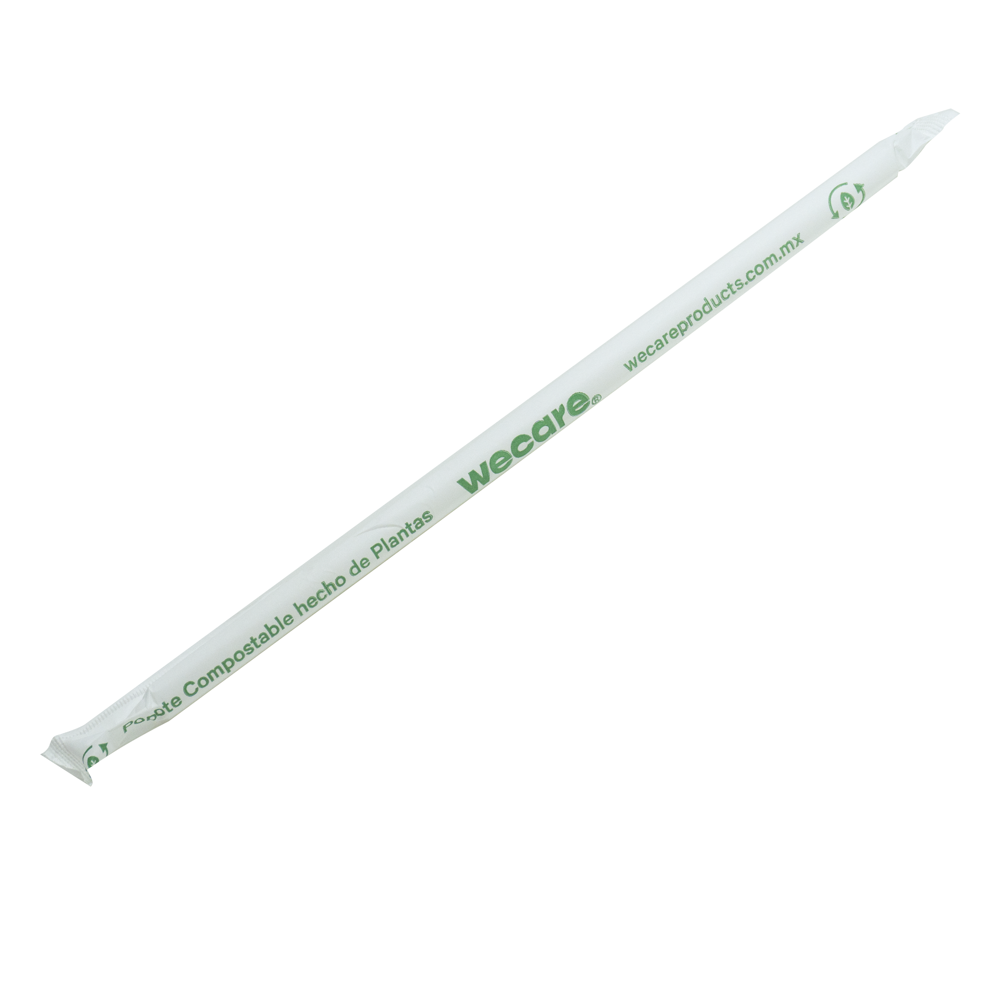 Boxed Frappé Straws 21 cm x 0.9 cm - we care 