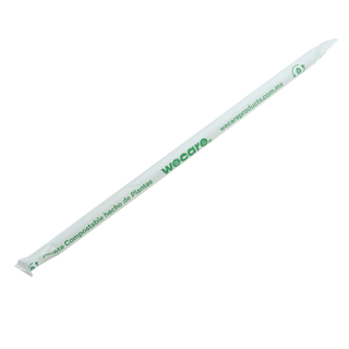 Popotes Para Frappe | PLA + PAPEL | Estuchados | 21 cm x 0.9 cm | Compostable  y biodegradable