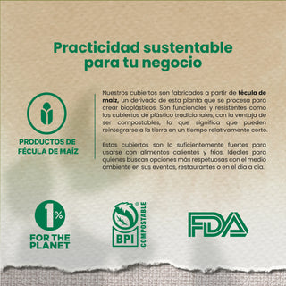 Tenedor | Fecula Maíz | Biodegradable