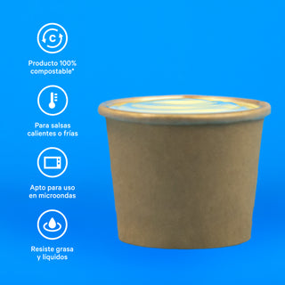 Paper Soufflé Cup 2oz Biodegradable - we care