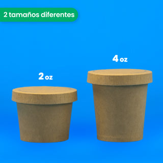 Vasos Souffle | Papel PLA | 4oz / 118 ml | Compostable y biodegradable