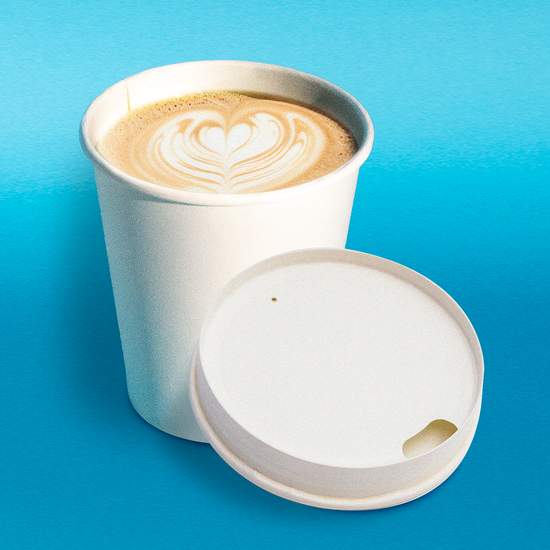 Tapa Cafetera de Papel | Papel PLA |  10-20 oz | Compostable y biodegradable