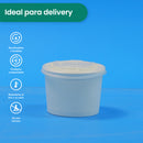 Tapa Contenedor Térmico | Ácido  Poliláctico Cristalizado CPLA | 8 oz | Compostable y biodegradable