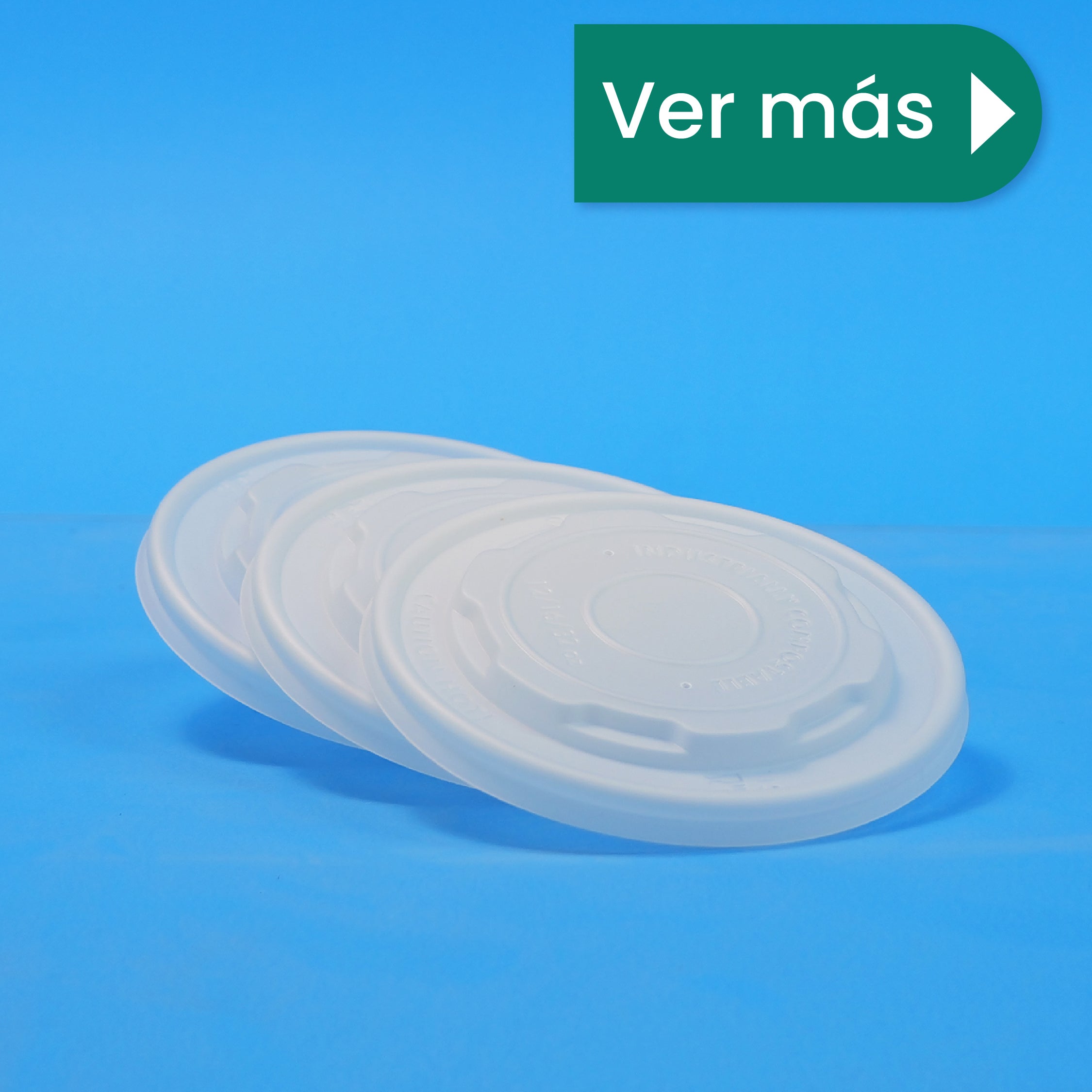 Tapa Contenedor Térmico | Ácido  Poliláctico Cristalizado CPLA | 8 oz | Compostable y biodegradable