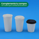 Tapa Cafetera Vaso Papel | Ácido  Poliláctico Cristalizado CPLA | 8 Oz | Compostable y biodegradable