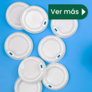 Tapa Cafetera Vaso Papel | Ácido  Poliláctico Cristalizado CPLA | 8 Oz | Compostable y biodegradable