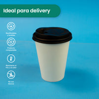 Coffee Maker Lid Biodegradable Cup 10-20 Oz - We Care