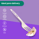 Tenedor Chico 5" Retail | Ácido Poliláctico Cristalizado CPLA | Compostable y biodegradable