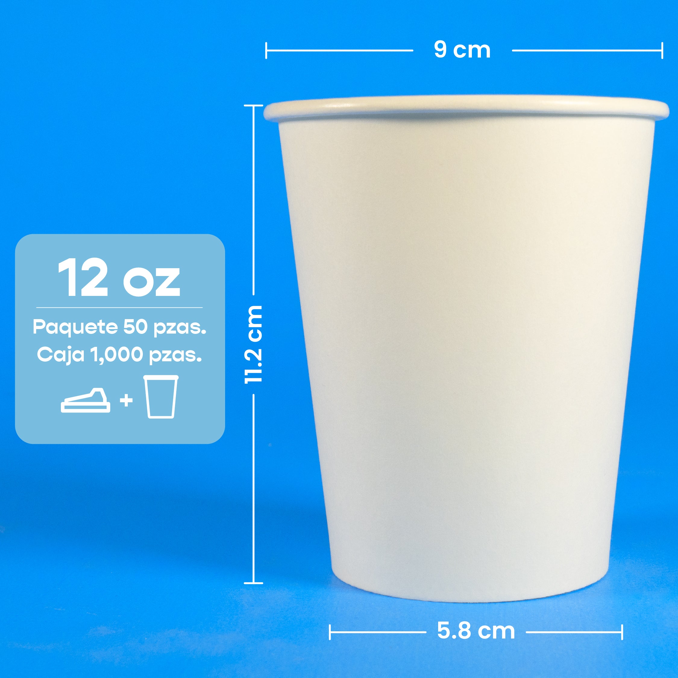 12 oz Disposable and Biodegradable Thermal Cup - We Care
