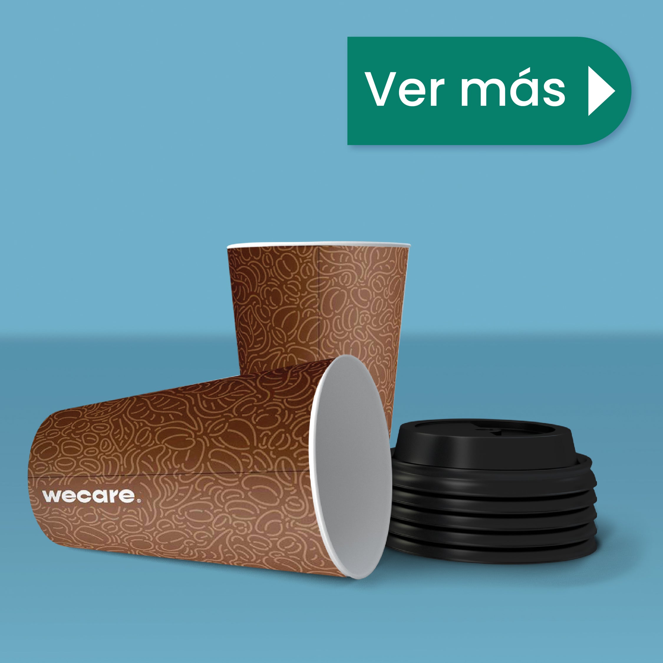 8 oz Disposable and Biodegradable Thermal Cup - We Care