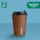 Vaso Térmico Con Diseño Cafetero | Papel - Ácido  Poliláctico PLA | 12 oz / 355 ml | Compostable y biodegradable