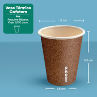 8 oz Disposable and Biodegradable Thermal Cup - We Care