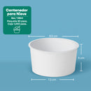 Contenedor Vaso Nieve Doble Recubrimiento | Papel - Ácido  Poliláctico PLA | 5 oz / 147 ml | Compostable y biodegradable