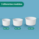 Contenedor Vaso Nieve Doble Recubrimiento | Papel - Ácido  Poliláctico PLA | 8 oz / 236 ml | Compostable y biodegradable